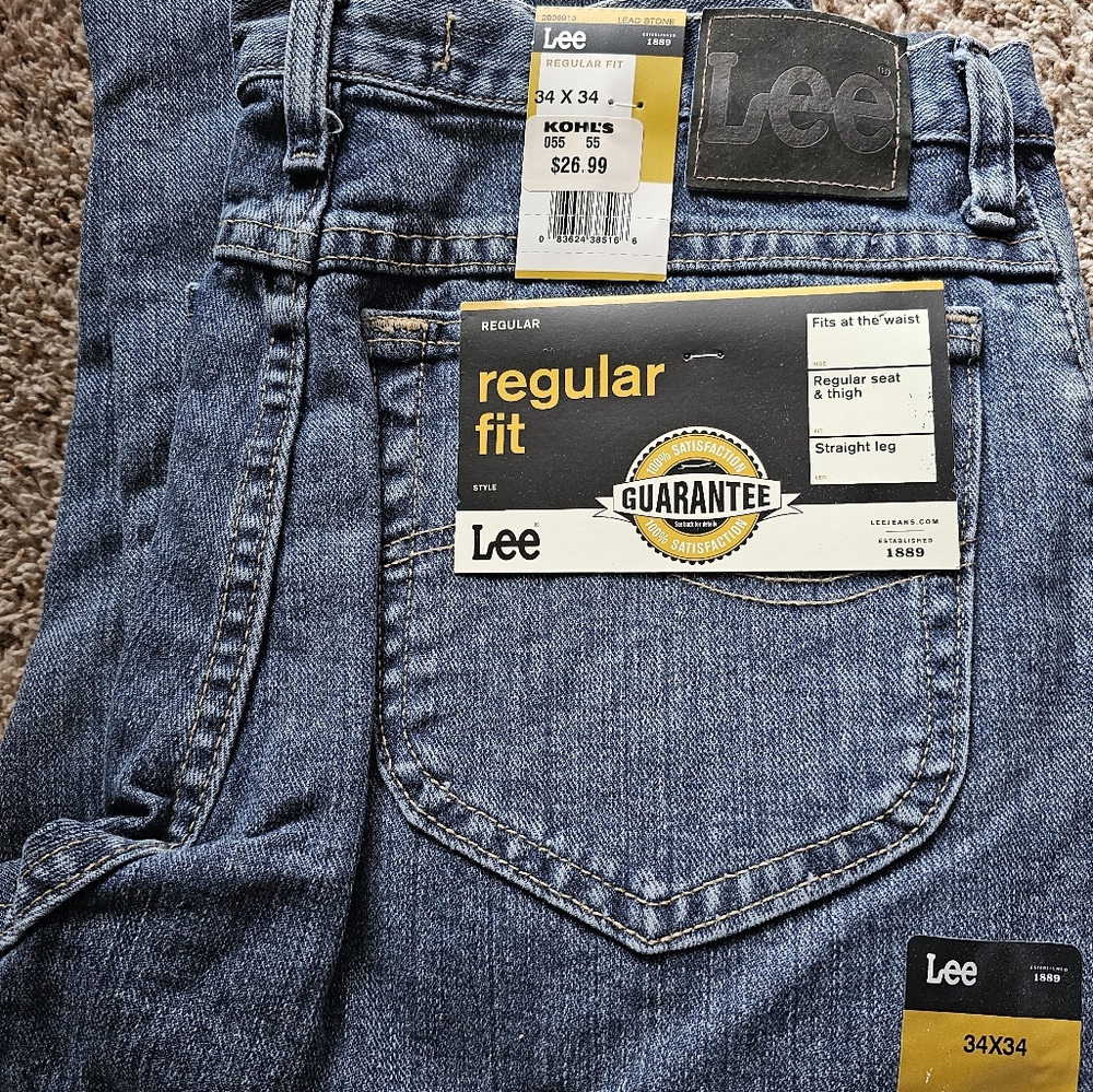 Mens Lee jeans brand new regular fit 34x34